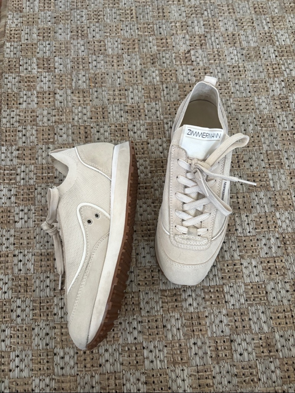 Zimmermann Retro Knit Suede Sneakers women’s size 36 - Picture 4 of 8